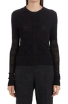 DOLCE & GABBANA SHEER LOGO CARDIGAN