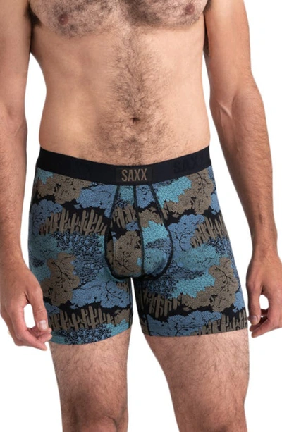 Saxx Ultra Helmet Print Boxer Brief In Sonora Camo- Slate