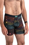 Saxx Ultra Helmet Print Boxer Brief In Equinox- Black