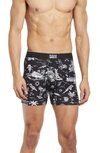 Saxx Ultra Helmet Print Boxer Brief In Black Astro Surf And Turf