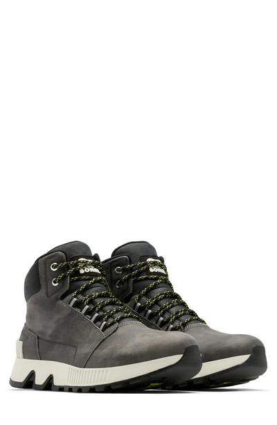 Sorel Mac Hill Mid-top Waterproof Shoes In Black,quarry