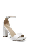Naturalizer Joy Womens Square Toe Dress Sandals In White Leather