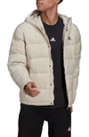 Adidas Originals Adidas Men's Helionic Hooded Down Jacket In Aluminum