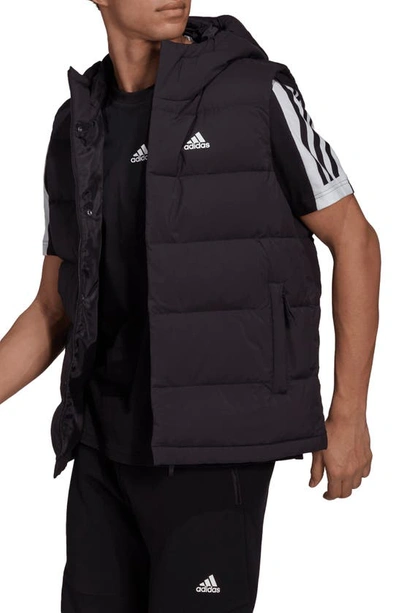 Adidas Originals Helionic 600 Fill Power Down Waistcoat In Black