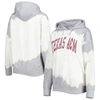 Gameday Couture Women's  White, Gray Distressed Texas A&m Aggies For The Fun Double Dip-dyed Pullover In White