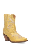 Dingo Primrose Western Boot In Yellow Metallic