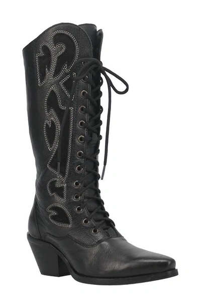Dingo San Miguel Lace-up Western Boot In Black