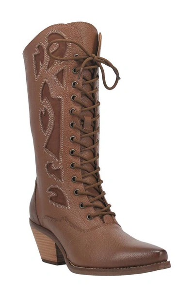 Dingo San Miguel Lace-up Western Boot In Tan