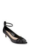 Jewel Badgley Mischka Geranium Pointed Toe Kitten Heel Pump In Black