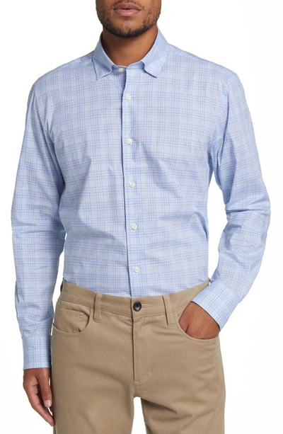 Scott Barber Plaid Button-up Shirt In Blue