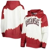Gameday Couture Women's  White, Cardinal Arkansas Razorbacks For The Fun Double Dip-dyed Pullover Hoo In White