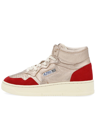 Autry Women`s High-top Sneakers In Vintage 80s Style. In Red