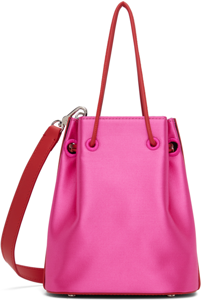 Medea Pink & Red Mini Bucket Bag In Rot