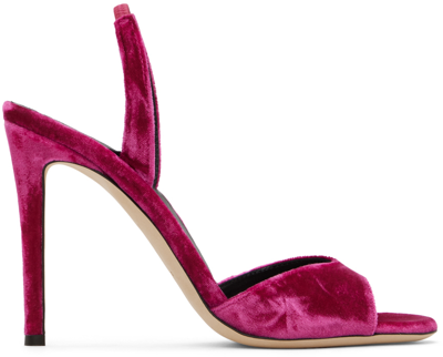 Giuseppe Zanotti Lilibeth Velvet Sling-back Sandals In Pink