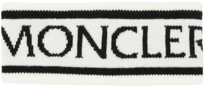 Moncler Logo Intarsia-knit Headband In White