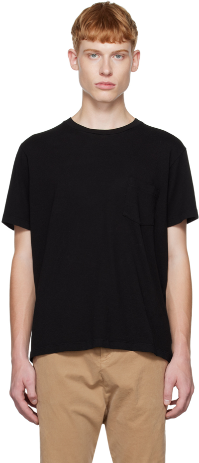 Nili Lotan Black Brandon T-shirt In Washed Black