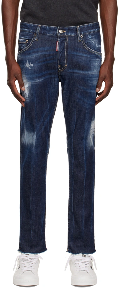 Dsquared2 Navy Skater Jeans In Blue Navy