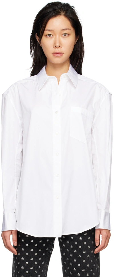 Alexander Wang White Oversized Shirt In 100 White