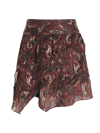 Iro Zully Womens Silk Mini Asymmetrical Skirt In Multicolor