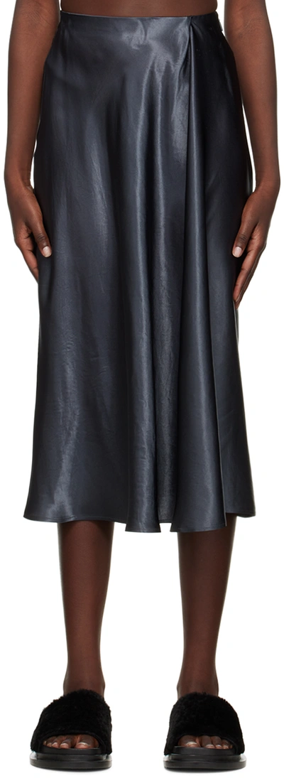 Max Mara Gray Coimbra Midi Skirt In 005 Medium Grey