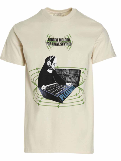 Pleasures Synth T-shirt Beige In White