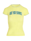 Sunnei See You T-shirt In Yellow