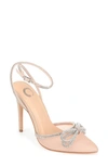 Journee Collection Gracia Crystal Bow Stiletto Pump In Nude