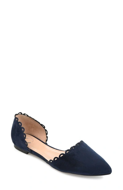 Journee Collection Jezlin D'orsay Flat In Blue