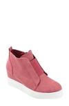 Journee Collection Clara Wedge Sneaker In Pink