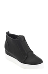 Journee Collection Clara Wedge Sneaker In Black