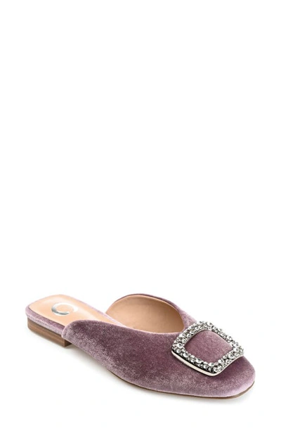 Journee Collection Women's Sonnia Velvet Mules In Lilac