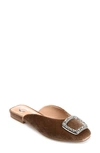 Journee Collection Women's Sonnia Velvet Mules In Taupe