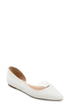 Journee Collection Mikki Pointed Toe Flat In White
