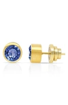 Dean Davidson Signature Midi Knockout Stud Earrings In Tanzanite/ Gold