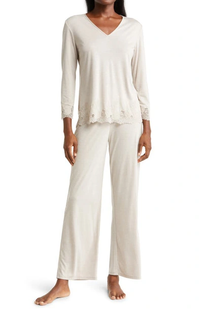 Natori Luxe Shangri-la Pyjamas In Cashmere Cocoon