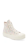 Converse Chuck Taylor® All Star® Lift Hi Sneaker In Egret/ Gravel/ Arctic Pink
