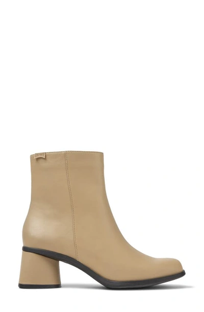 Camper Kiara Leather Bootie In Beige