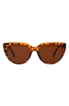 Fifth & Ninth Pepper 56mm Polarized Cat Eye Sunglasses In Torte/ Brown