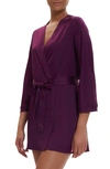 Rya Collection Heavenly Satin Wrap In Eggplant