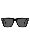 Hugo Boss 53mm Rectangular Sunglasses In Black Grey