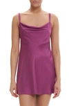 Rya Collection Heavenly Satin Chemise In Orchid