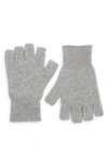 Vince Boiled Cashmere Fingerless Gloves In Gray