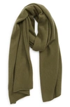 Vince Boiled Cashmere Knit Scarf In Lgrn