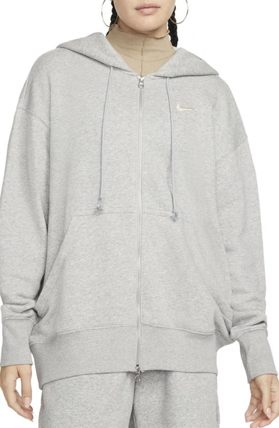 Nike Women's  Sportswear Phoenix Fleece Oversized Full-zip Hoodie In Grey