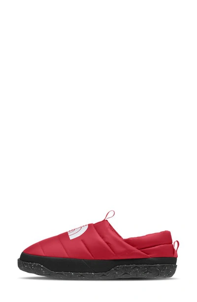 The North Face Nuptse Down Slipper In Tnf Red/ Tnf Black