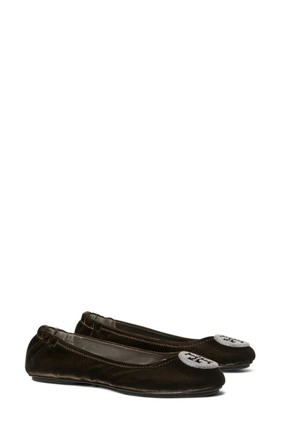 Tory Burch Minnie Travel Ballet Flat In Black