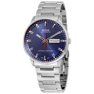 Pre-owned Mido Commander Ii Automatic Blue Dial Men's Watch M021.431.11.041.00