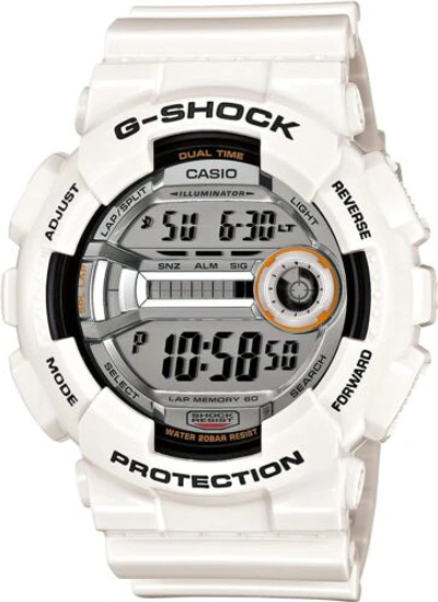 Pre-owned G-shock Casio  Big Case L-spec Fashion Street White Watch Gd-110-7
