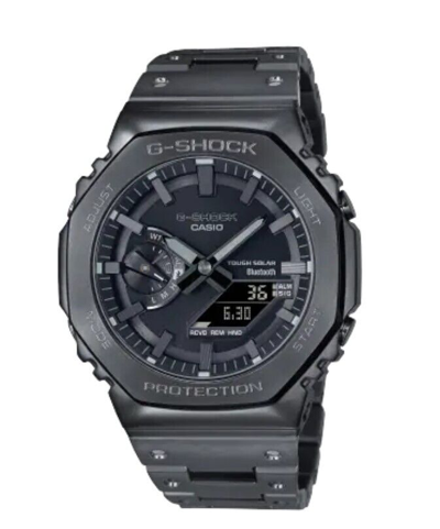 Pre-owned G-shock Casio  Tough Solar Black Dial Full Metal Ion Plated Watch Gmb2100bd-1a