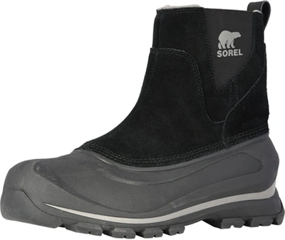 Pre-owned Sorel Men's Buxton Pull-on Boot - Cold And Wet Weather - Waterproof In Black/quarry